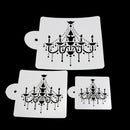 3x Chandelier Lace Wedding Cake Cookie Fondant Baking Stencil Decorating Tool 3C