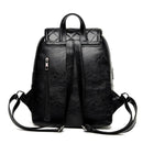 Women Plaid Leather Backpacks Casual Teen Girls School Travel Shoulder Bags