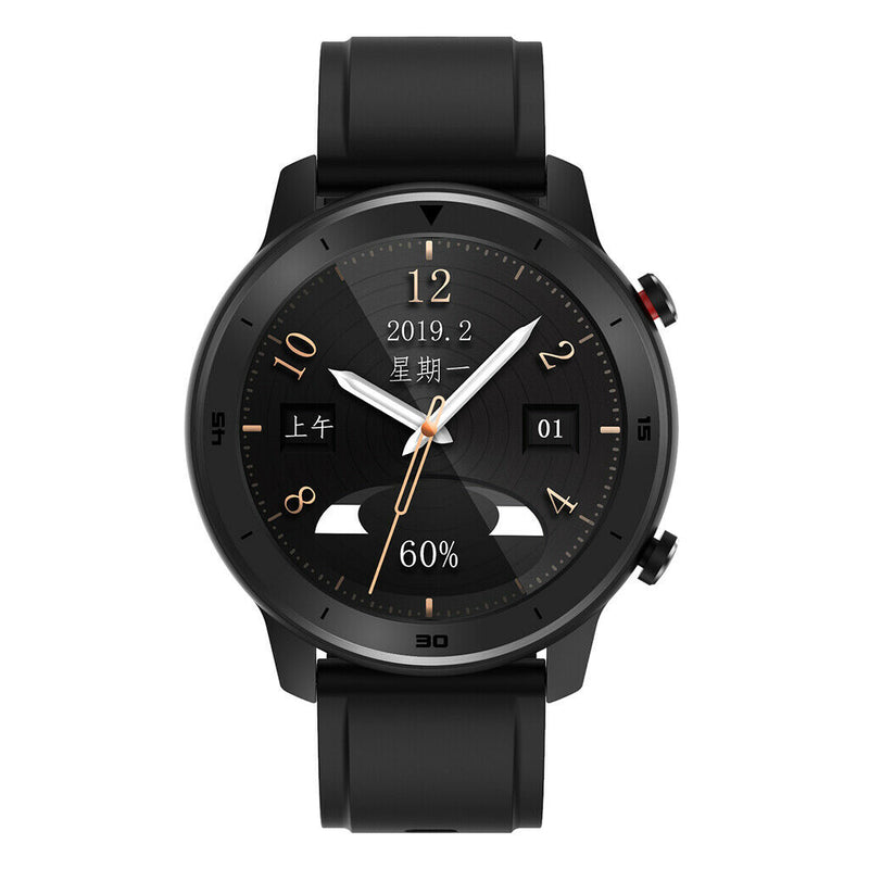 DT78 Smart Wrist Watch Bracelet Heart Rate  Black Silicone Strap
