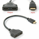1080P HDMI Port Male to 2 Female 1 In 2 Out Splitter Cable Adapter Converter bs