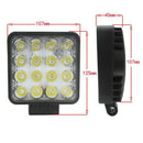 48W 6000k LED Spot Beam Square Work Lights Lamp Tractor SUV Truck 4WD 12V 2