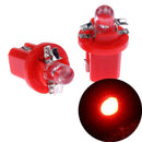 10pcs T5 B8.5D 5050 SMD LED Car Instrument Dashboard Light Bulbs (Red)