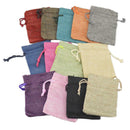 20pcs Small Cotton Linen Hessian Wedding Favor Bags Xmas Gift Drawstring P USW