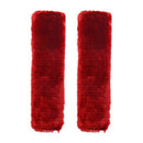2pcs Car Seat Belt Cover Fluffy Safety Belt Shoulder Protector (Wine Red)