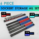1X(6Pcs Industrial Abs Socket Wrenchs Holder Adjustable Mountable Socket Ra