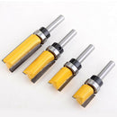 Double Flutes 1/4" Shank Straight Flush Trim Router Cutter Bit Bearing 20mm