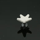 Ceramic Glass Door Knobs-Starfish Cupboard Cabinet Drawer Pull Handle White