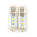 2pcs Mini USB LED lamp Book lights 3 LEDs 5730 SMD 1.5w Camping Bulb3C