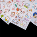 6pcs Cute Big ear dog stickerdiy decoration sticky albumdiary scrapbookingtoy SP