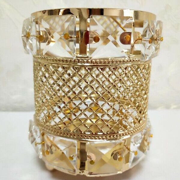 Metal Crystal Makeup Organizer Beauty Tools Storage Makeup Brush Pen Holder K2T7