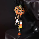 Halloween Party Pumpkin Ghost Pair Ear Stud Dangle Hoop Jewelry Earrings Gifts