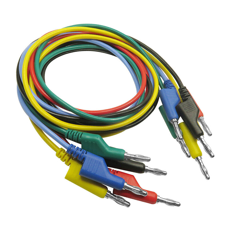 Test Lead Banana Plug Male Stackable to Banana Plug [47inch / 5 pieces]