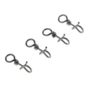 Pack of 100pcs Black Fishing Fastach Clips Fishing Clips Swivels Connector