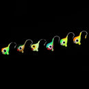 6Pcs Winter Ice Fishing Jig Head Barbed Hooks Lure Bait Set 15mm/1.1 A6I7 Z7F0