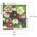 5D Diamond Painting Cross Stitch Mosaic Needlework (WLL1481 Red Flower)