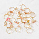 20*/SET Girls Kids Cartoon Adjustable Rings Crystal Ring Jewelry Cute Xmas Gift