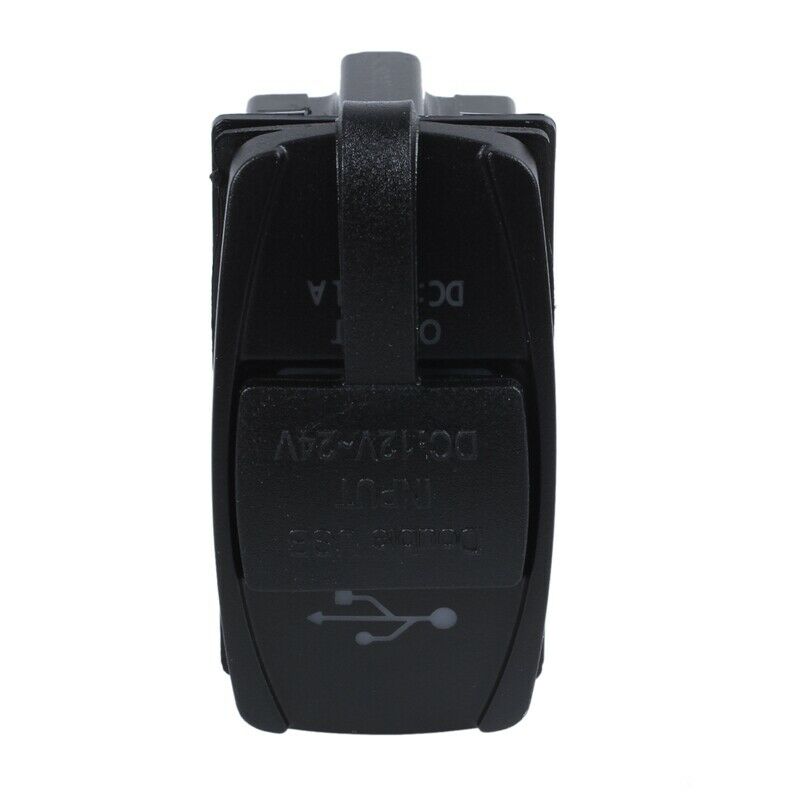 12V 24V Car Auto Boat Accessory LED Dual USB Charger - Outlet green V4Y5