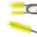 Yellow Flexible Tube Pipe Cleaning Brush Algae Cleaner 1.5m Long 2 Heads