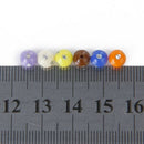 Lot 100 Acrylic Plastic Beads stained with Strass Glitter 5mm