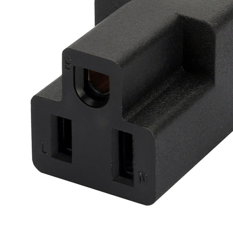 IEC320 3 Pin C14 to USA AC Nema 5-15R Female Power Adapter