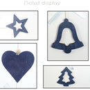 1 Set 4Pcs Christmas Tree Decorations Ornaments Wooden Printing Ornaments C