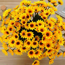 30cm Artificial Sunflower Bouquet Bush Silk Flowers Flower Floral Wedding Rose