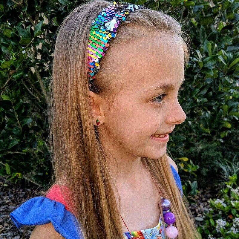6 Pcs Reversible Sequins Headbands For Girls And Women - Non Slip Mermaid S B6O8