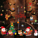 2pcs Merry Christmas Santa Claus Snowman Wall Stickers Self-adhesive Decals A