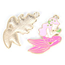 10Pcs/Lot Enamel Alloy Mermaid Charms Metal Pendants DIY Jewelry Findings Cra OZ