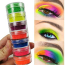 6 Colors Neon Nail Art Pigment Powder-Glitter Eyeshadow Cosmetic Makeup Tool USA