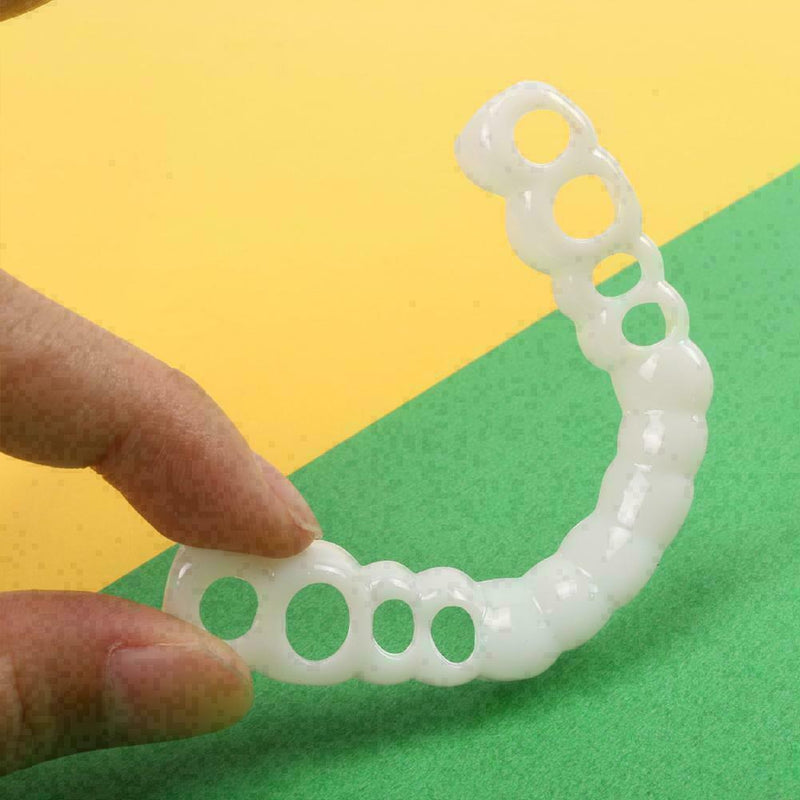 Snap On Instant Perfect Smile Comfort Veneers Lower H4X2 Teeth M8O6 Braces Q8T9