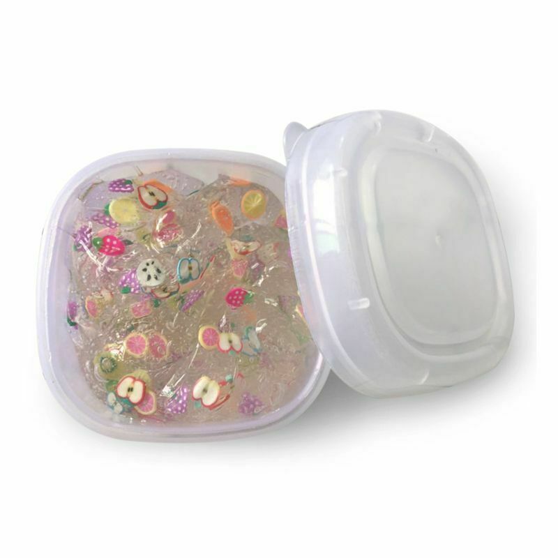 5X(New creative clear crystal fruit mud Non-stick jelly mud DIY box decomp Q8Q6)