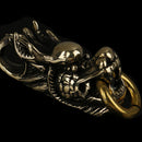 1pc Brass Dragon Key Ring Outdoor Accessories EDC Copper Car Dragon Hanging BX