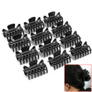 12Pcs Lady Girls Classic Black Plastic Hair Claw Clip Clamp Barrette fo ZEF