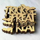 10pcs Wooden Halloween Trick or Treat Pendant Small Hangings Pendants Props