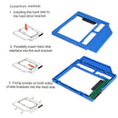 Universal 9.0mm 2nd HDD Caddy SSD Drive Bracket SATA 3.0 CD DVD Optical Bay SN9F