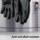60cm Long Industrial Anti Chemical Acid Alkali Rubber Super Gloves M5U2