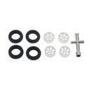 4 Sets 1:28 RC Rock Crawler Rubber Tires & Plastic Wheel Rim for Wltoys K989