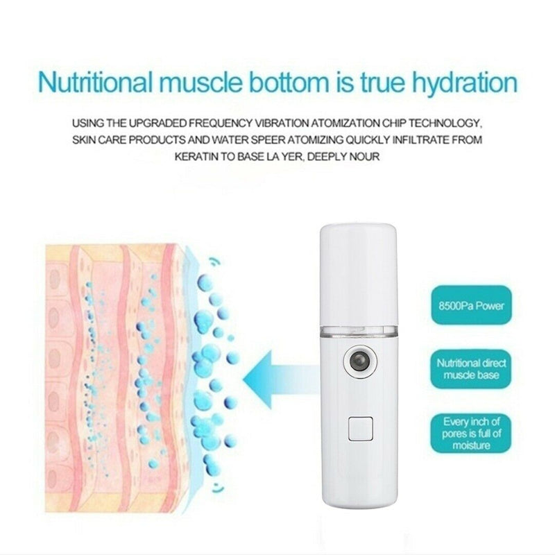 30ml USB Portable Rechargeable Face Nano Mist Sprayer Aroma Diffuser Humidifier