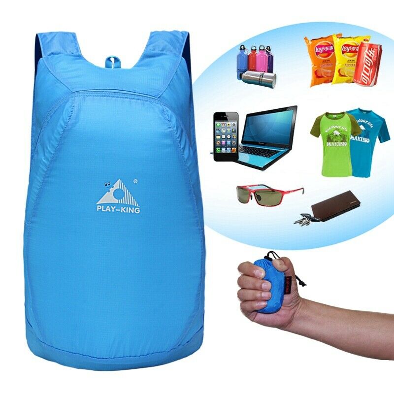 Playking Lightweight Nylon Foldable Backpack Waterproof Backpack Folding Ba G2Z1