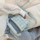 Women Shoulder Totes Woven Handbags Female Braided PU Leather Messenger Bags