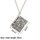 Stainless Steel Cross Bible Verse Prayer Dog Tag Pendant For Men Necklace K X0K6