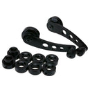 2pcs Aluminum Alloy Car Window Handle Winder Riser Replacement(Black) A