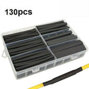 130pcs Boxed Black 3:1 With Glue Waterproof Double Wall Heat Shrinkable  SQX