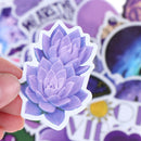50Pcs Cartoon Purple Stickers DIY Suitcase Laptop Guitar Bicycle Car Decals 3C
