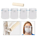 4PCS Adjustable Full Face Shield All-Round Clear Goggles Visor Cap Anti-Fog