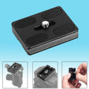 Metal Clamp Quick Release Plate for Manfrotto Arca-Swiss Tripod BallHead 3/8inch