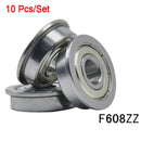 10pcs  New  Flange Ball Bearing  Metric flanged Bearing F608ZZ 8*22*7 mm