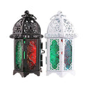 Moroccan Lantern Metal Chandelier ~ Tea Light or Votive Candle Holder White