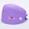 2pcs Womens Fashionable Printed Scrub Cap with Buttons Sweatband Headwear